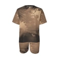 thumbnail image 4 of Ensembles pour Femmes Vêtements d'Été Mode Femmes Blouse Col Rond Manches Courtes Hauts Shorts Ensemble Décontracté Ensembles d'Été pour Femmes en Solde, 4 of 5