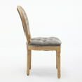 thumbnail image 5 of Knubmt Set of 2 Wood Frame Armless Side Chair Velvet Dining Chair for Living Room, Dining Room, Gray, 5 of 11