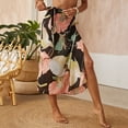 thumbnail image 3 of DPTALR Robe d'Été Mode Femme en Chiffon Imprimé Plage Vacances Ceinture, 3 of 9