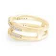 thumbnail image 5 of AFFY 0.40CT Moissanite Diamond Infinity Guard Enhancer Ring for Women 18K Yellow Gold over Silver-9.5, 5 of 7