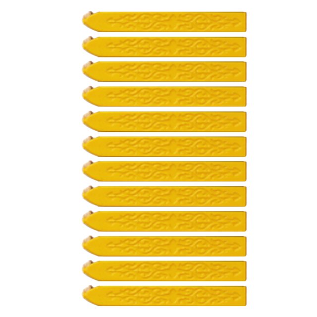 sweethay 12 piezas de sello de fusión de cera de sellado con diseño de flecha de cera para cumpleaños fácil de usar y limpiar con brillo Vintage para Herramientas de estampado amarillo sweethay HA047892-10B