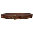 thumbnail image 3 of 1 1/2" Snap On Soft Hand Floral Engraving Embossed Full Grain Leather Belt, 3 of 5