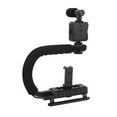 thumbnail image 4 of Camera Stabilizer Handle, Sponge Nonslip Handle Phone Camera Stabilizer U Shaped Handheld ABS Metal With LED Fill Light For Action Camera, 4 of 8