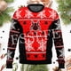 thumbnail image 3 of Suéter feo de punto divertido de Navidad de algodón con diseño de Papá Noel y mascotas, estilo vintage e informal de invierno, estilo Harajuku, retro, de manga larga, con impresión 3D 2, 3 of 5