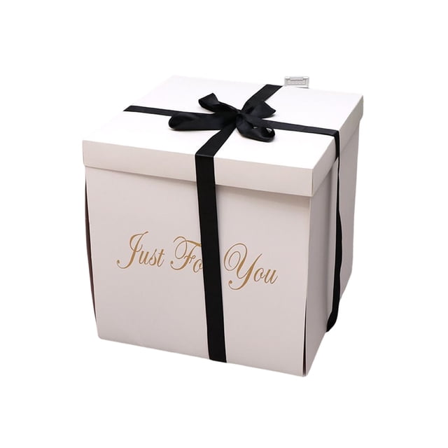 Caja sorpresa de regalo dulce para fiesta de cumpleaños de boda, cajas de embalaje de recuerdo, caja de almacenamiento de compromiso, hogar, Almacenamiento y organización del hogar Lazo negro Wosthever HA081335-04