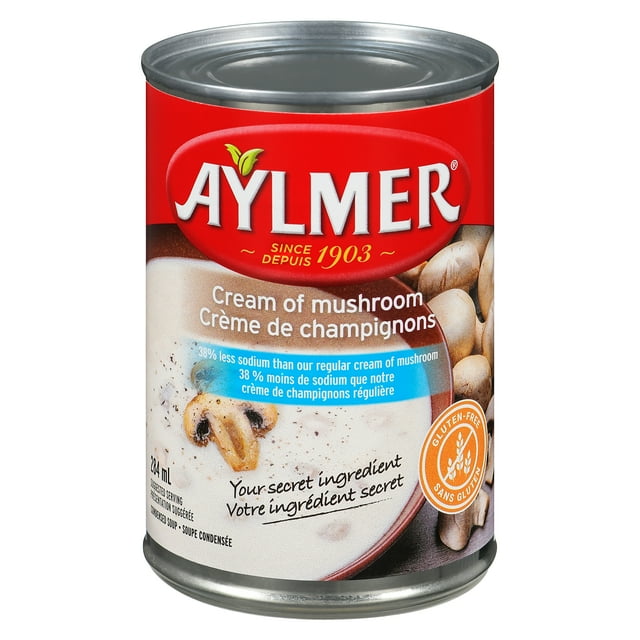 Aylmer Cream of Mushroom, Less sodium, Condensed soup 284mL
