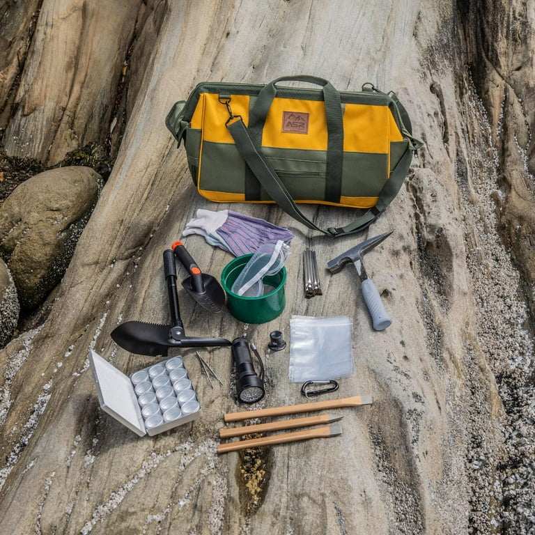 13pc ASR Outdoor Deluxe Geology Gem Mining Rockhounding Tools Kit