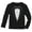 Black, variant on Printed Tuxedo with Bowtie Suit Funny Long Sleeve T-Shirt