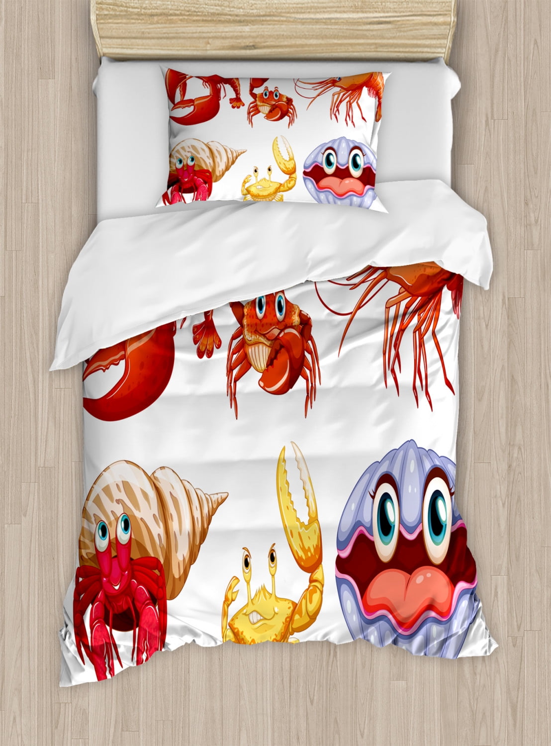 Colorful Shrimps Flannel Blanket Christmas Blanket Bedding Three Sizes Suitable for Anyone