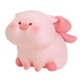 thumbnail image 2 of Alcancía de cerdo Estatua de cerdo Bordes redondos Manualidades Fácil de usar Decorativo Ahorra dinero Lazo rosa, 2 of 9