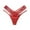 Red, variant on WTOBBY Women's Ice Silk Low-Rise G-String, Sheer Lace T-Back Underwear, Breathable Hollow Out Design, Comfortable Thong Panty, Invisible No Show Technology ,Dark Green