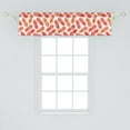 thumbnail image 2 of Ambesonne Orange Window Valance, Vintage Tropical Exotic, 54" X 12", Orange White, 2 of 3