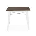 thumbnail image 2 of Dreux Glossy White Elm Wood Steel Dining Table 30 Inch, 2 of 6