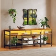 thumbnail image 6 of Tydimor Modern TV Stand for 65-70 inch TV, Media Console with Storage for Living Room, LED Entertainment Center with Outlets, Rustic Brown, 6 of 9