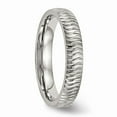thumbnail image 4 of Stainless Steel Polished Textured Ring Size: 11; for Adults and Teens; for Women and Men, 4 of 6