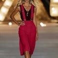 thumbnail image 6 of Mifsaly Linen Overalls for Women Loose Fit Wide Leg Suspenders Jumpsuit Knee Length Summer Casual Pants Adjustable Straps Elegant Office Work Overall 2026 XL, 6 of 9