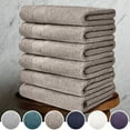thumbnail image 5 of Adobella 6 Premium Turkish Bath Collection Hand Towels, 100% Combed Turkish Cotton, 600 GSM, 16 x 28 inch, Beige (Set of 6), 5 of 7