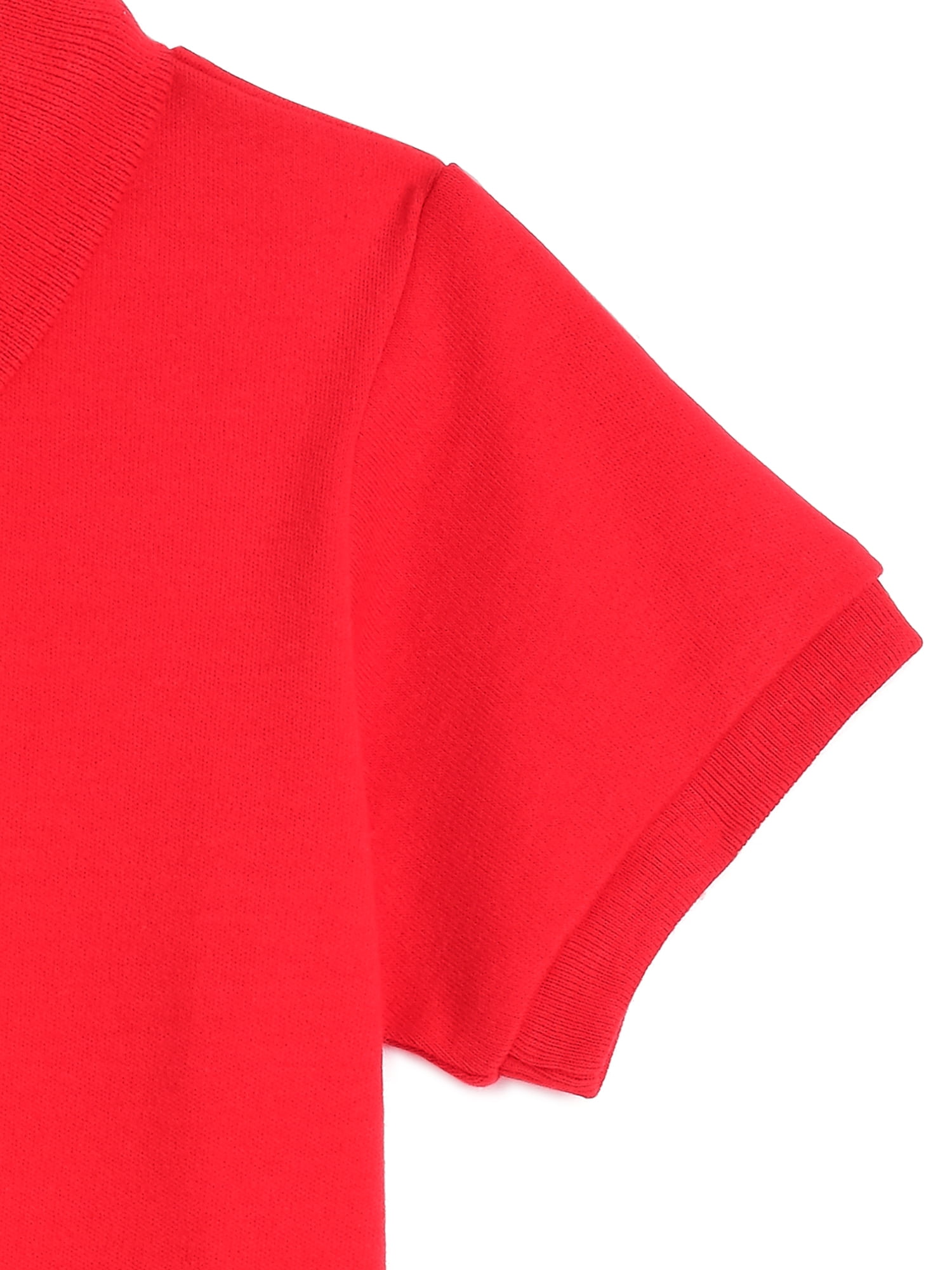 Wonder Nation Toddler Girls School Uniform Short Sleeve Interlock Polo Shirt, 2-Pack