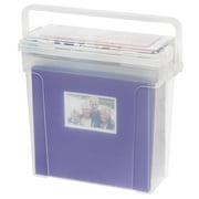IRIS Portable Scrapbook File Box, Clear