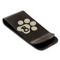 thumbnail image 1 of Stainless Steel Letter B Initial Cat Dog Paws Monogram Engraved Engraved Money Clip Credit Card Holder, 1 of 1