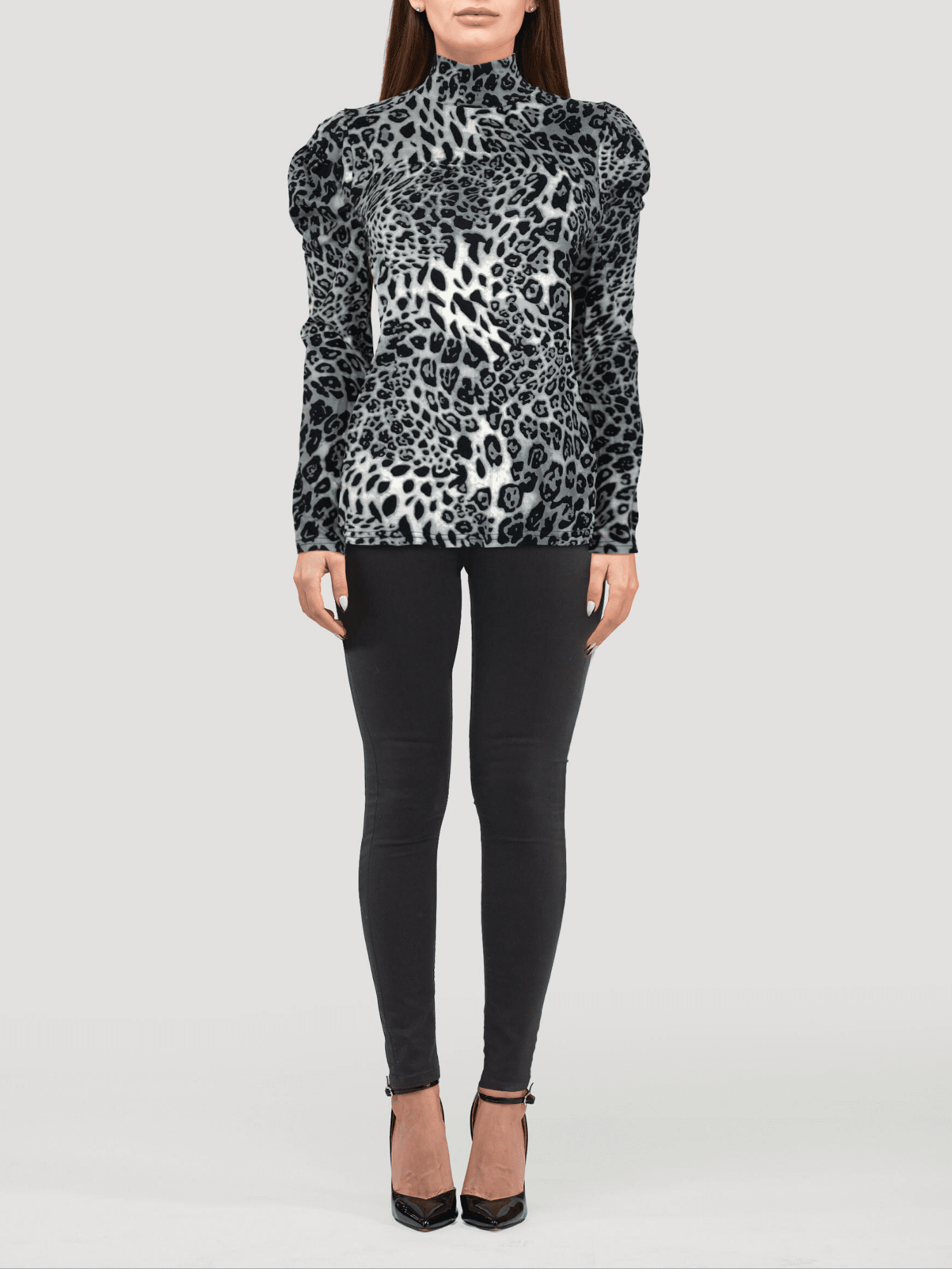 Sonja By Sonja Morgan Women's Tiffany Leopard Turtleneck