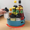 thumbnail image 4 of Estante de almacenamiento 360 grados Rotating Bandeja Condimento Spice Bottle Bebida Rack Organizador Cuarto de baño Gadget Hogar Suministros Azul Inevent HA011483-01, 4 of 7