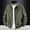 Army Green, variant on Mens Stitched Seam Stand Collar Bomber Jacket Men Short Zip Outer Coat, Ribbed Hem Dual Side Pockets for All Season Casual Wear Black XXXXXL