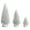 White, variant on Vickerman 3"-5"-7" White Oval Pine Artificial Christmas Tree, Set of 3