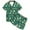 B90-Green, variant on FYDUU Cute Pajamas for Girls Chicken Pattern Print Girls Pajamas Short Sleeve Button Down Shirt And Shorts Kids Soft Sleepwear Outfits Nightwear 2-3 Years