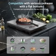 thumbnail image 4 of Karienvir Single Burner Electric Cooktop, Portable Electric Stove 110v with plug, Touch Control, Safety Lock, Timer, Kitchen Cooking Cooktop With 9 Power Levels, 1800W(Grey), 4 of 7