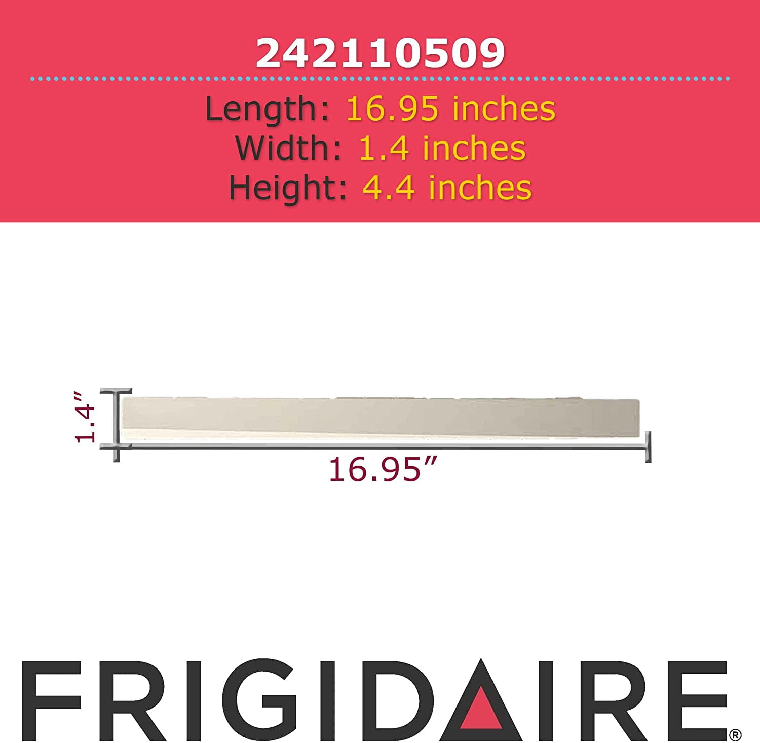 Genuine Frigidaire 242110509 Refrigerator Door Handle