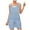 Blue, variant on Lenpel Rompers for Women Sleeveless Scoop Neck Tie Knot Strap Striped Casual Jumpsuits Loose Overall Shorts with Pockets