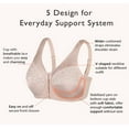 thumbnail image 4 of Exclare Womens Front Closure Bras Non-padded Wirefree Full Coverage Bra(Beige,46C), 4 of 6
