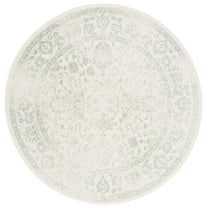 SAFAVIEH Adirondack Wyatt Traditional Distressed Area Rug, Ivory/Sage, 9' x 9' Round