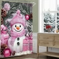 thumbnail image 6 of Waterproof Shower Curtains 180X150Cm Christmas Snowman Themed Decorative Shower Curtain Toilet Partition Curtain Multiple Styles Available Shower Curtain Boho, 6 of 6