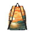 thumbnail image 3 of Naloa Tropical Sunset Paradise Print Durable Canvas College Rucksack,Laptop Excursion Backpack,Travel Notebook School Backpack,Bookbag For Men Women, 3 of 5
