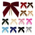 thumbnail image 1 of Lazos de terciopelo para coronas navideñas, 12 unidades, color burdeos, 8,9 x 8,9 cm (3,5 x 3,5 Rkxzt, 1 of 9