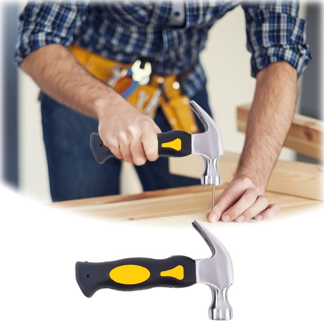 8oz Stubby With Head For Holding Nails | Rubber Coated Handle | Ends Removing Nails & Staples,Lightweight And Portable Cutting Edge Sharpening Large Protractor And Set Stainless Steel Angle Gauge
