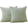thumbnail image 1 of Lumbar Pillow Cover 2 Pack Decorative Striped Corduroy Rectangle Cushion Covers Oblong Pillow Covers For Couch16 x 16, 1 of 5