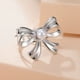 thumbnail image 2 of CJie Anillos abiertos con lazo romántico para mujer, joyería de acero inoxidable Y2k, pajarita, anillo ajustable, moda Kpop, lazo coreano, regalo nuevo, 2 of 2