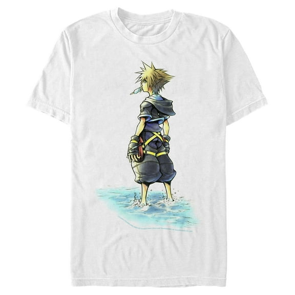 Men's Kingdom Hearts 1 Beach Sora Graphic Tee White 2X Large