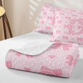 thumbnail image 4 of Manfei Cartoon Heart Print Bed Spread Queen For Kids,Letter D Personalized Initial Girls Queen Coverlet Set,3-Piece, 4 of 7