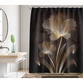 thumbnail image 2 of Abstract Shower Curtain 72 X 72 Inches With 12 Hooks Modern Aesthetic Abstract Stripe Shower Curtain Set For Bathtub Bathroom Gray Blue Brown Contemporary Abstract Painting Fabric Shower Curtains, 2 of 6