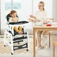 thumbnail image 2 of INFANS 5 in 1 Baby High Chair, Convertible Toddler Table with Rocking Chair, Adjustable Back, Removable Tray, Sponge, 2 of 8