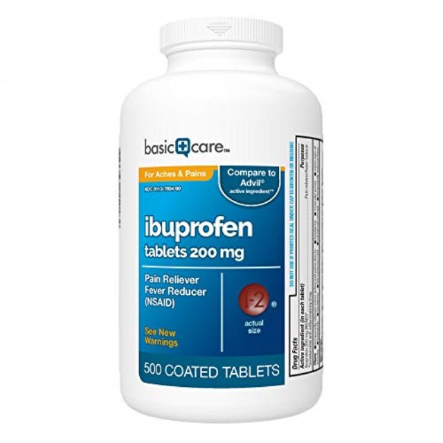 basic care ibuprofen tablets, 500 count