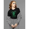 thumbnail image 4 of St Patricks Day Feeling Clucky Womens Long Sleeve T Shirt, 4 of 5