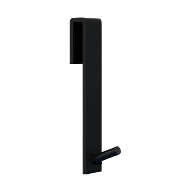 Wosthever Ganchos acrílicos para baño, puerta de cristal para ducha, práctico y ahorrador de espacio, gancho para puerta de ducha Almacenamiento y organización del hogar Negro