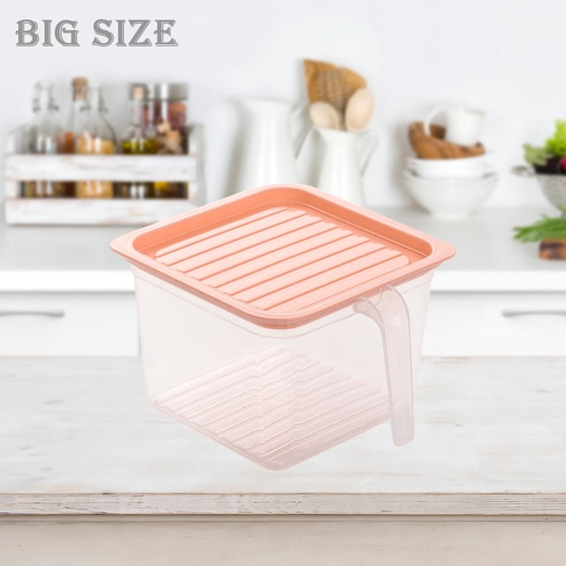 Agiferg Boîte de Rangement Transparente Carrée pour Réfrigérateur, avec Couvercle Empilable