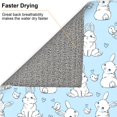 thumbnail image 6 of Honeii Rabbit And Bird for Dish Drying Mat for Kitchen Counter, Non-slip Rubber Backed, Hide Stain Kitchen Super Absorbent Draining Mat, Dish Rack Pad, 6 of 8