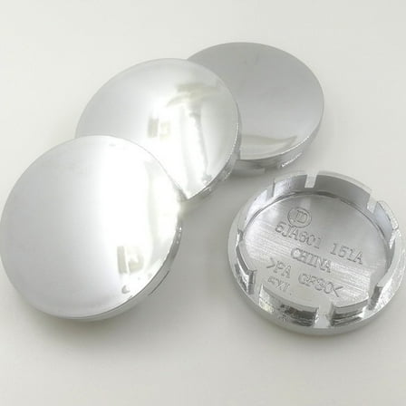 Raindrops Hub Cover Chrome Plated 4Pcs 2.2x2.2x0.5in
